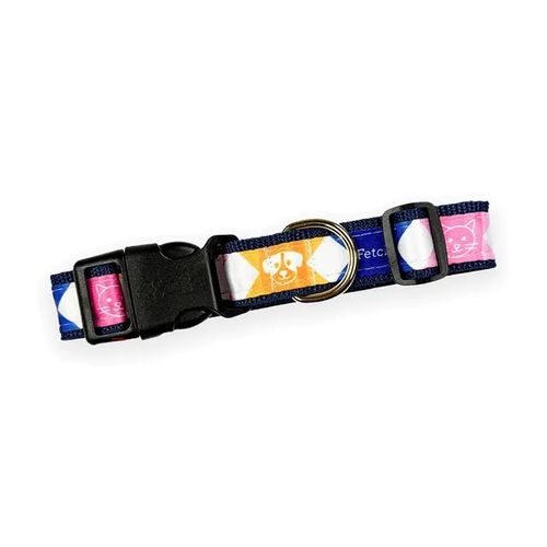 Main photo of 1" Sublimated Pet Collar With Gold Colored Hardware