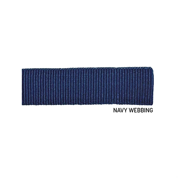 Navy Blue color option for 5" Sublimated Key Strap W/ Gold Colored Hardware