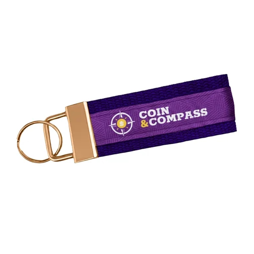 Main photo of 3" Sublimated Key Strap With Gold Colored Hardware