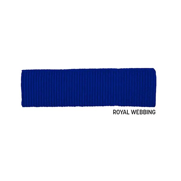 Royal Blue color option for 5" Sublimated Key Strap With Gold Colored Hardware