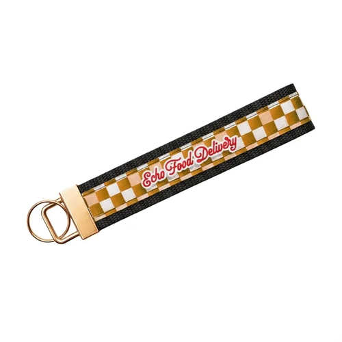 Main photo of 5" Sublimated Key Strap With Gold Colored Hardware