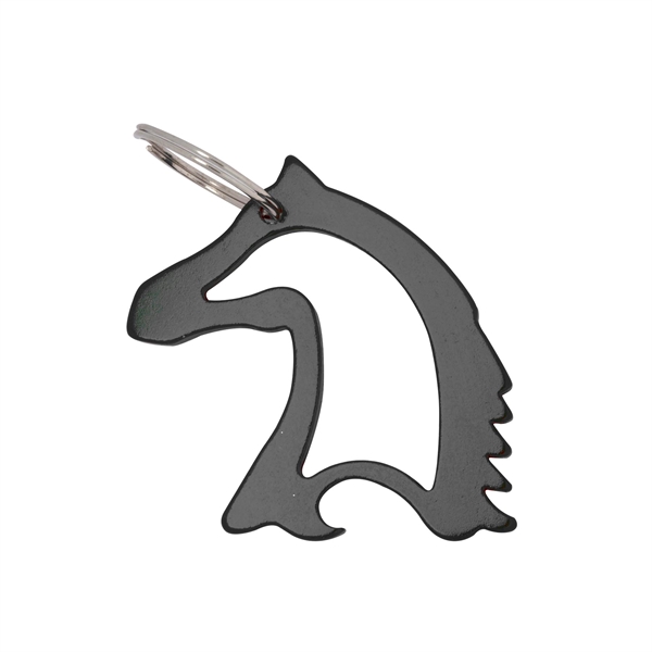 Black color option for Horse Head Bottle Opener W/Key Ring
