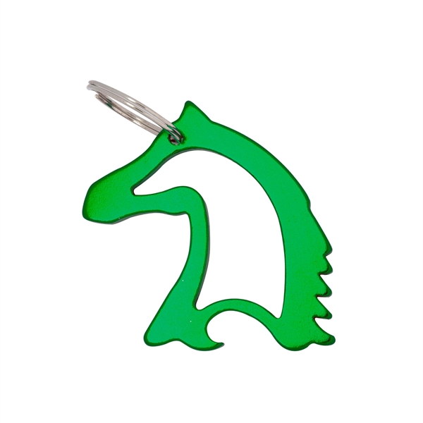 Green color option for Horse Head Bottle Opener W/Key Ring