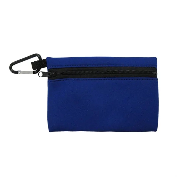 Blue color option for Neoprene Pouch With Carabiner Clip