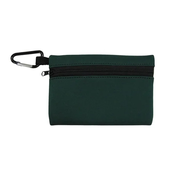 Green color option for Neoprene Pouch With Carabiner Clip