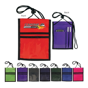 Photo of 600 Denier Polyester Multi Pocket Neck Wallet Trade Show Bad