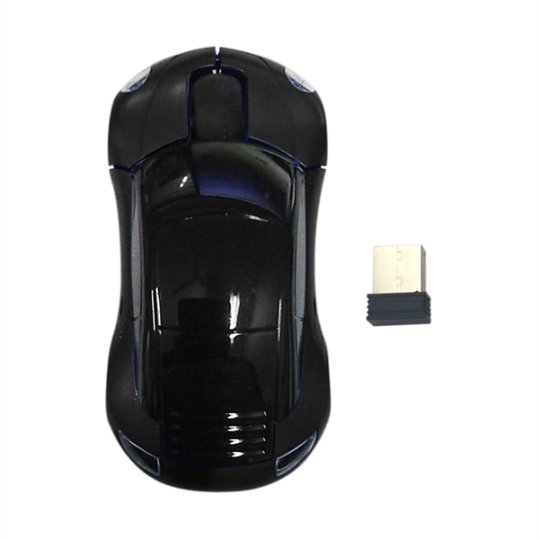 Black color option for 1400 Dpi 2.4 Ghz Wireless Car Optical Mouse