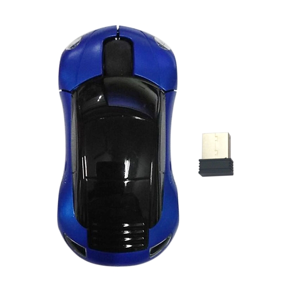 Blue color option for 1400 Dpi 2.4 Ghz Wireless Car Optical Mouse