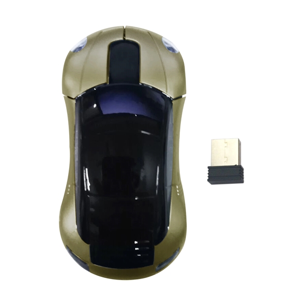 Gold color option for 1400 Dpi 2.4 Ghz Wireless Car Optical Mouse