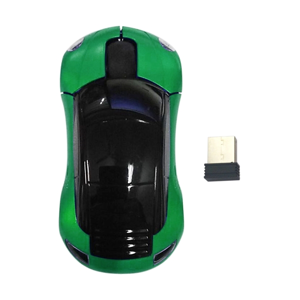 Green color option for 1400 Dpi 2.4 Ghz Wireless Car Optical Mouse