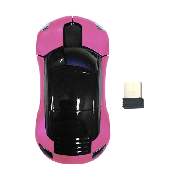 Pink color option for 1400 Dpi 2.4 Ghz Wireless Car Optical Mouse
