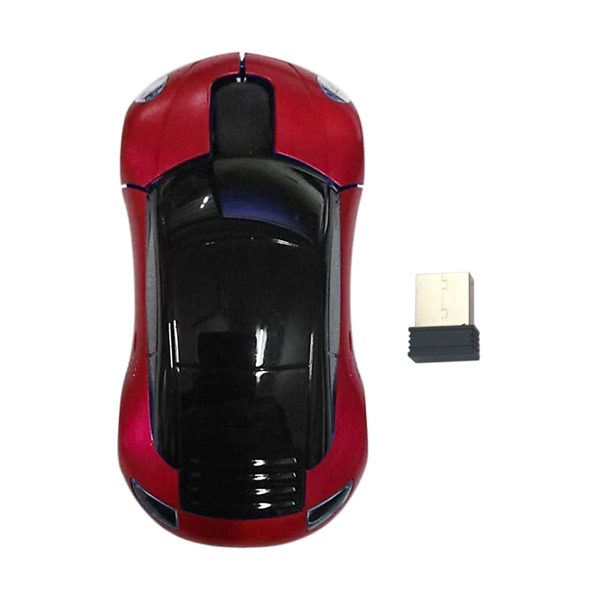 Red color option for 1400 Dpi 2.4 Ghz Wireless Car Optical Mouse