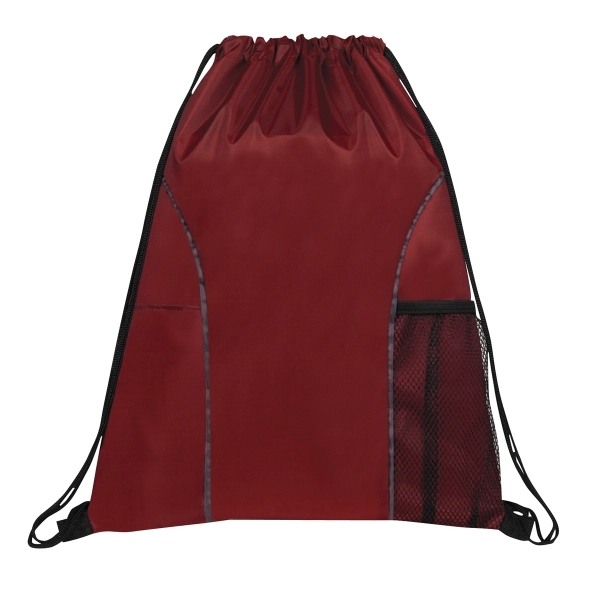 Burgundy color option for Pockets Drawstring Bag