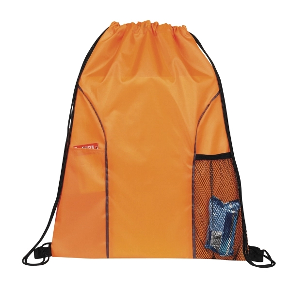Orange color option for Pockets Drawstring Bag