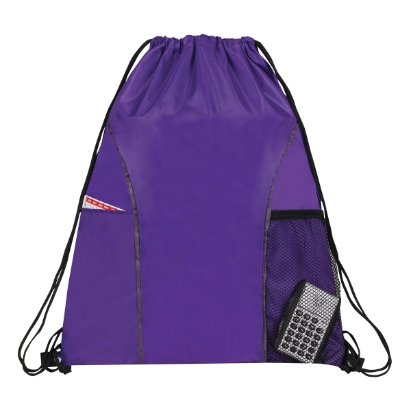 Purple color option for Pockets Drawstring Bag