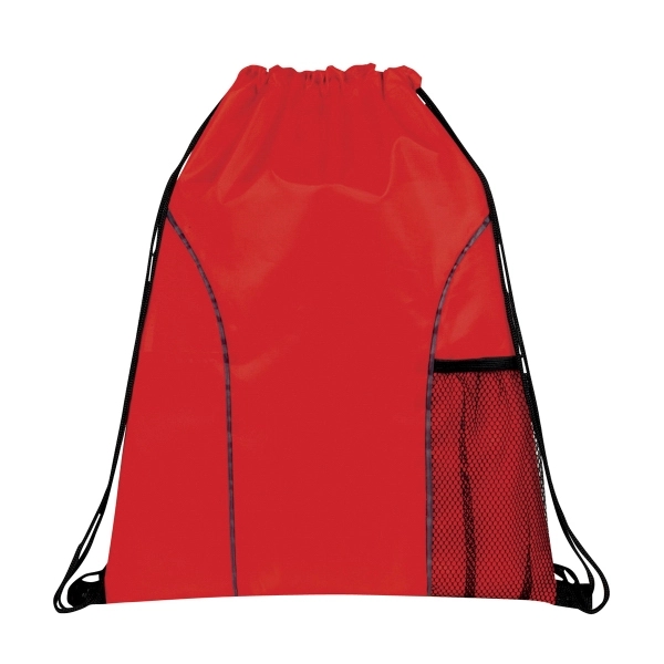 Red color option for Pockets Drawstring Bag