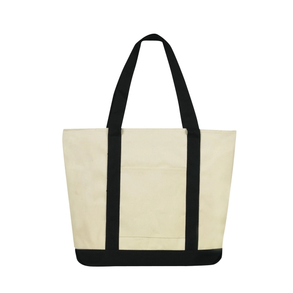 Black color option for 12 Oz. Heavy Duty Cotton Canvas Boat Tote Bag
