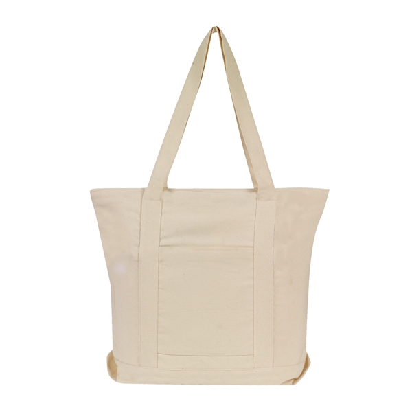 Natural color option for 12 Oz. Heavy Duty Cotton Canvas Boat Tote Bag