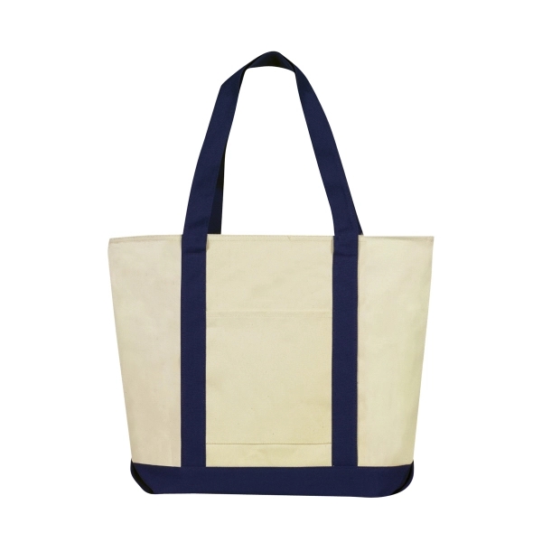 Navy Blue color option for 12 Oz. Heavy Duty Cotton Canvas Boat Tote Bag