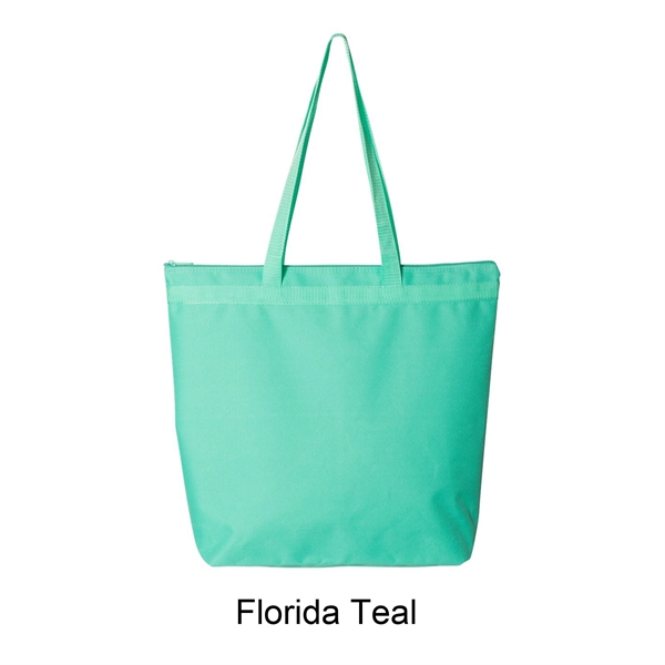 Florida Teal color option for 600 D Madison Basic Tote