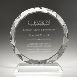 Photo of 7 1/2" Sunflower Crystal Award W/Base