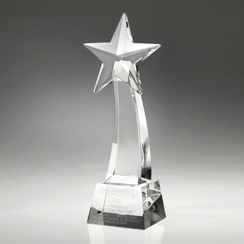 Photo of 8 1/2" Rising Star Crystal Award