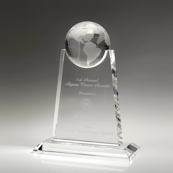 Clear color option for Award Paramount Globe Award 8"