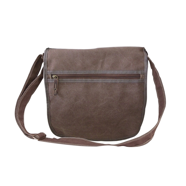 Brown color option for Cabana Canvas Messenger Bag