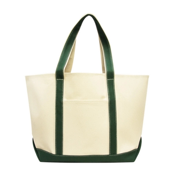 Natural-Forest color option for Heavy Duty Durable Cotton Canvas Boat Bag