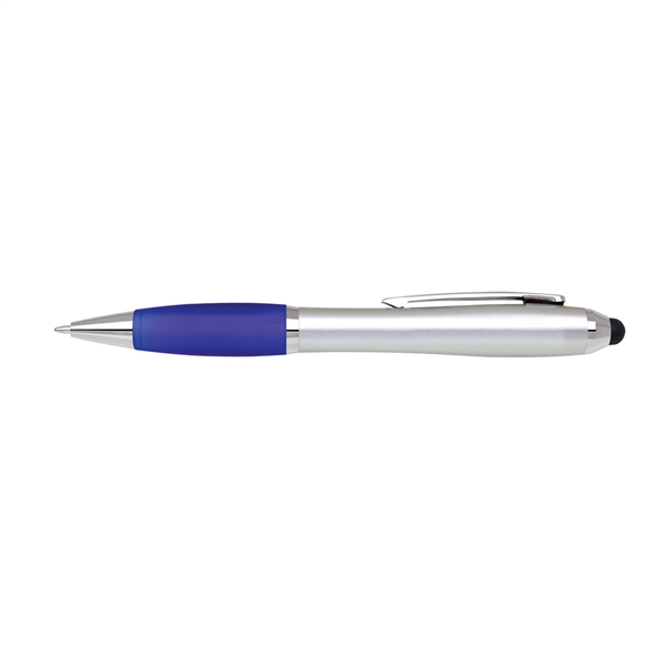 Blue-Silver color option for Twist Action Plastic Stylus Pen