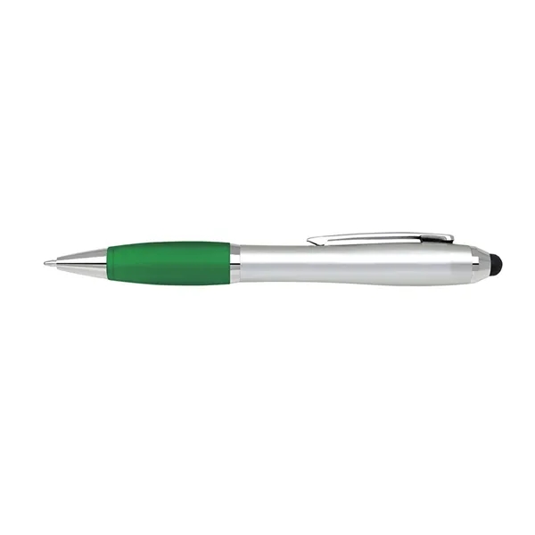 Green-Silver color option for Twist Action Plastic Stylus Pen