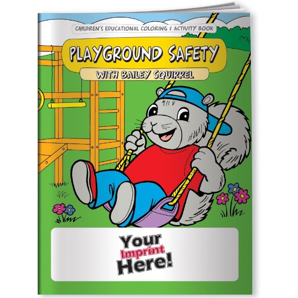 Multicolor color option for Coloring Book   Playground Safety With Bailey Squirrel