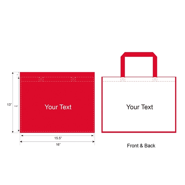 Red color option for Free Shipping 16 X 12 Small Quantity Custom Laminated Bag