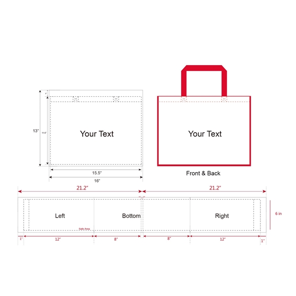 Red color option for Free Shipping Small Quantity Custom All Sides Laminated Bag
