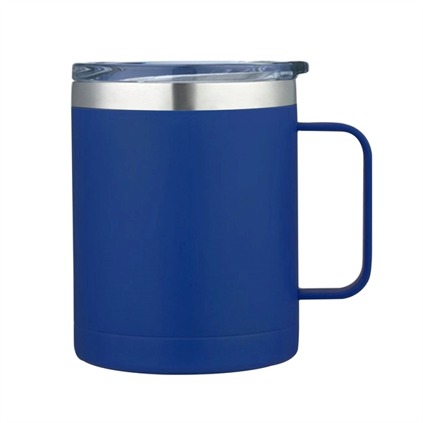 Blue color option for 14oz. Stainless Steel Vacuum Camping Mug W/Handle