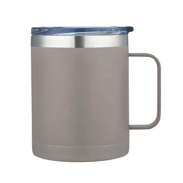 Gray color option for 14oz. Stainless Steel Vacuum Camping Mug W/Handle