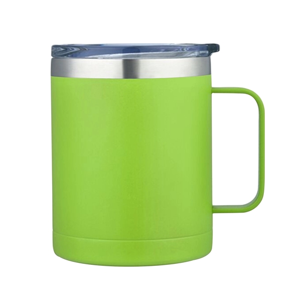 Lime Green color option for 14oz. Stainless Steel Vacuum Camping Mug W/Handle