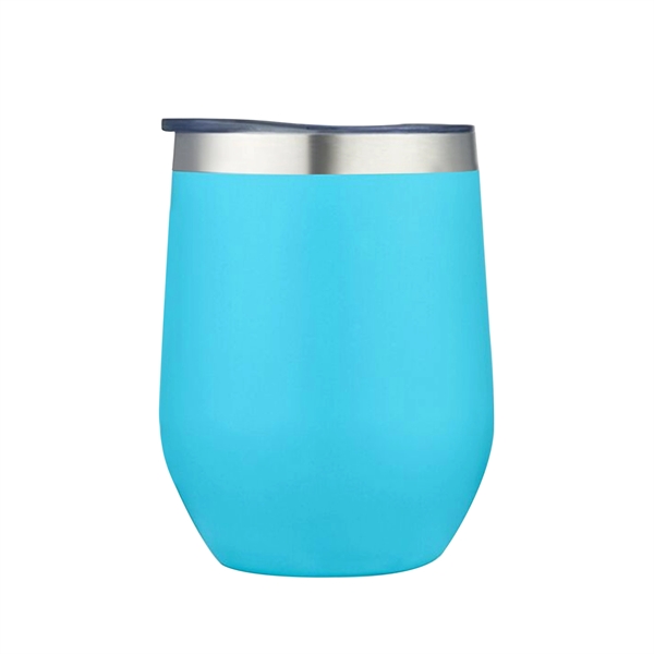 Aqua Blue color option for 12 Oz. Double Wall Stainless Steel Vacuum Wine Cup