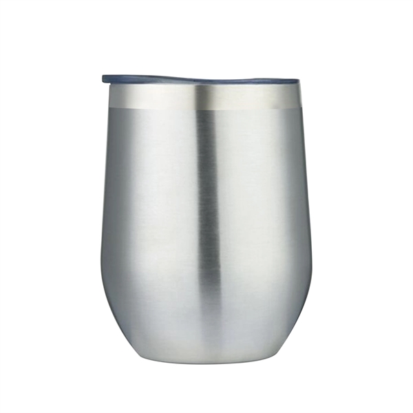 Silver color option for 12 Oz. Double Wall Stainless Steel Vacuum Wine Cup