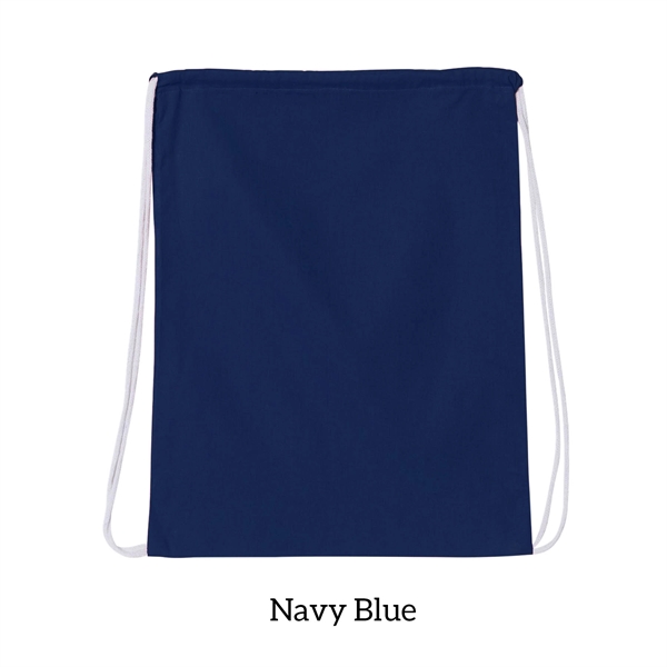 Navy Blue color option for 6 Oz Colorful Cotton Canvas Backpack.