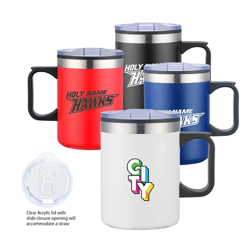 Main photo of 14oz. Double Wall Camping Mug W/ Clear Lid