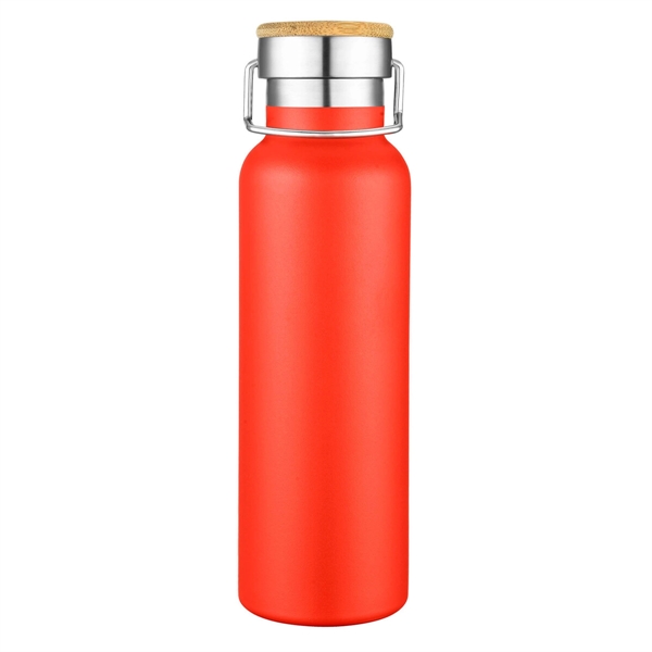 Red color option for 20 Oz. Double Wall Ss Vacuum Water Bottle W/Bamboo Lid