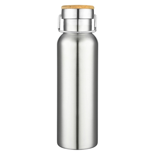 Silver color option for 20 Oz. Double Wall Ss Vacuum Water Bottle W/Bamboo Lid