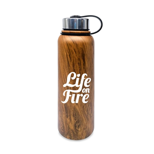 Photo of 40 Oz. Wood Style Double Wall Stainless Steel Vacuum Bottle