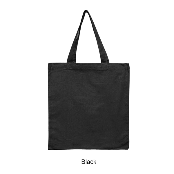 Black color option for 6 Oz. 100% Cotton Canvas Tote Bag