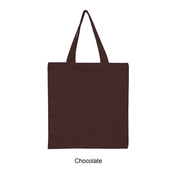 Chocolate color option for 6 Oz. 100% Cotton Canvas Tote Bag