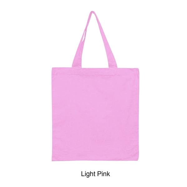 Light Pink color option for 6 Oz. 100% Cotton Canvas Tote Bag