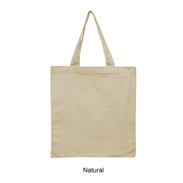 Natural color option for 6 Oz. 100% Cotton Canvas Tote Bag