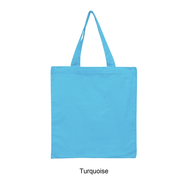 Turquoise color option for 6 Oz. 100% Cotton Canvas Tote Bag