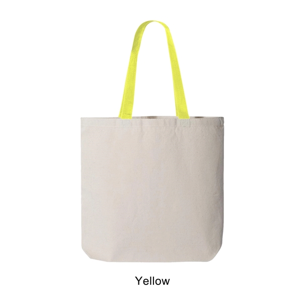 Yellow color option for 12 Oz. Marianne Promo Cotton Canvas Tote W/Color Handle